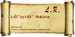 László Rubina névjegykártya